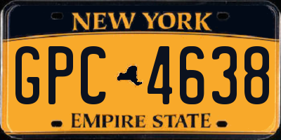NY license plate GPC4638