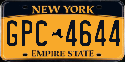 NY license plate GPC4644