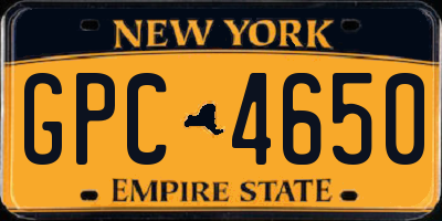 NY license plate GPC4650