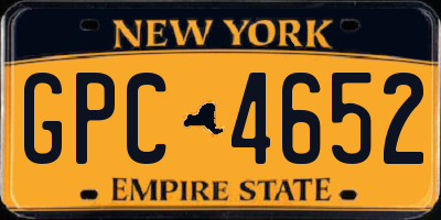 NY license plate GPC4652