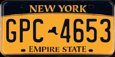 NY license plate GPC4653