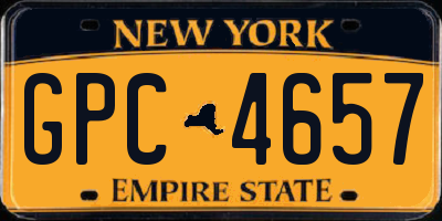 NY license plate GPC4657