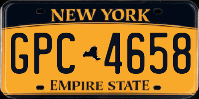 NY license plate GPC4658