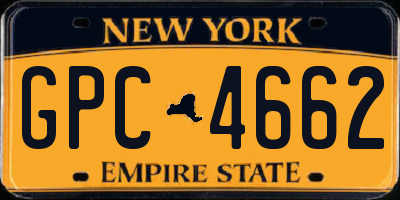 NY license plate GPC4662