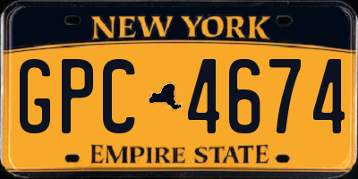 NY license plate GPC4674