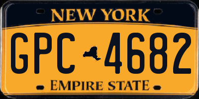 NY license plate GPC4682
