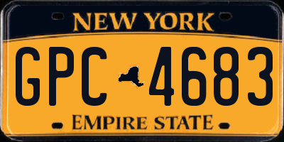 NY license plate GPC4683