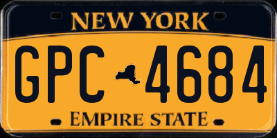 NY license plate GPC4684