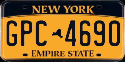 NY license plate GPC4690