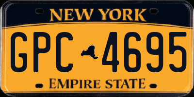 NY license plate GPC4695