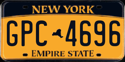 NY license plate GPC4696