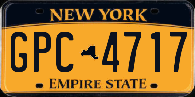 NY license plate GPC4717