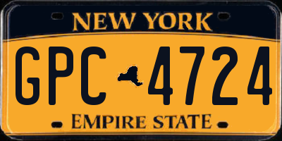 NY license plate GPC4724