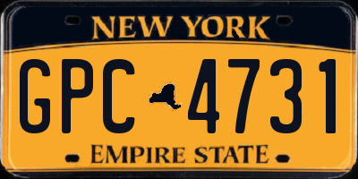 NY license plate GPC4731
