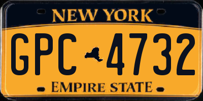 NY license plate GPC4732