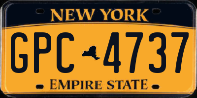 NY license plate GPC4737