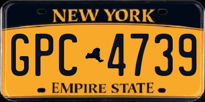 NY license plate GPC4739