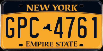 NY license plate GPC4761