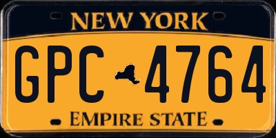 NY license plate GPC4764