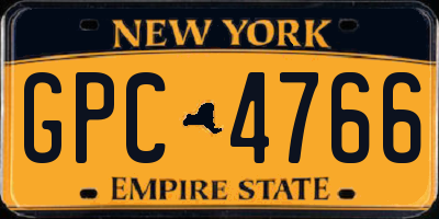 NY license plate GPC4766