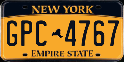NY license plate GPC4767