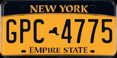 NY license plate GPC4775