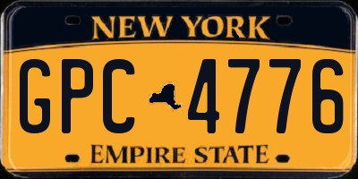 NY license plate GPC4776