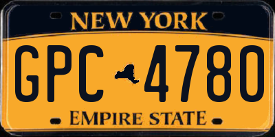 NY license plate GPC4780
