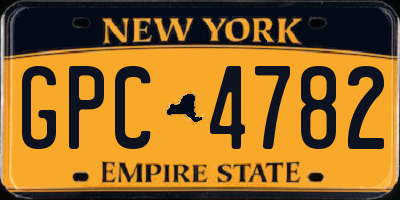 NY license plate GPC4782