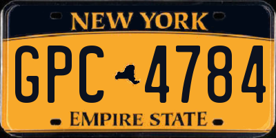 NY license plate GPC4784
