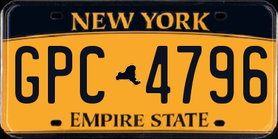NY license plate GPC4796