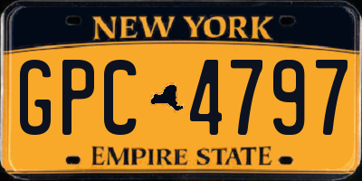 NY license plate GPC4797