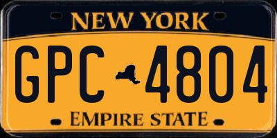 NY license plate GPC4804