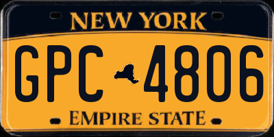 NY license plate GPC4806