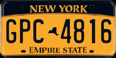 NY license plate GPC4816