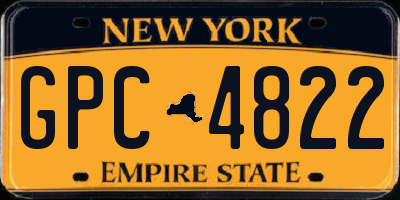NY license plate GPC4822