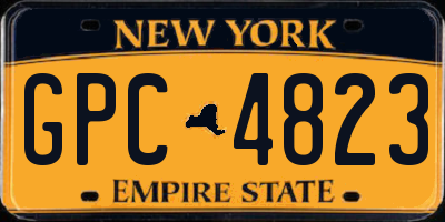 NY license plate GPC4823