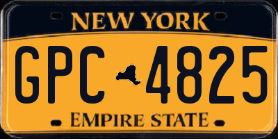 NY license plate GPC4825