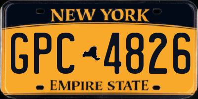 NY license plate GPC4826