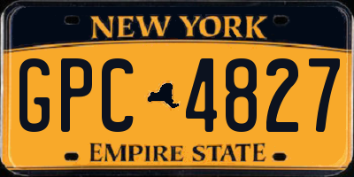 NY license plate GPC4827