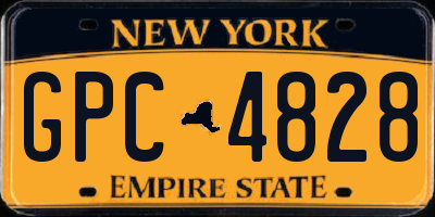 NY license plate GPC4828