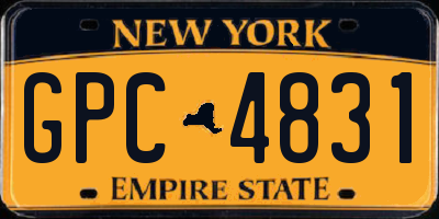 NY license plate GPC4831