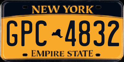 NY license plate GPC4832