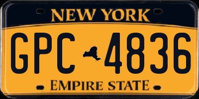NY license plate GPC4836
