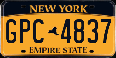 NY license plate GPC4837
