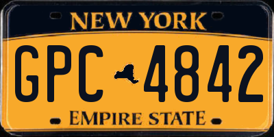 NY license plate GPC4842