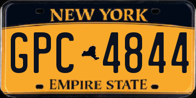 NY license plate GPC4844