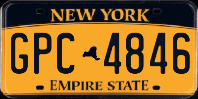NY license plate GPC4846