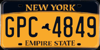 NY license plate GPC4849