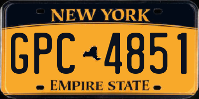 NY license plate GPC4851